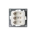SOCKET OUTLET JUSSI EURO, 3-G, CENTRE PLATE