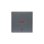 SWITCH ROCKER 1-G,RED LENS,1/0,ALU,IMPRESS