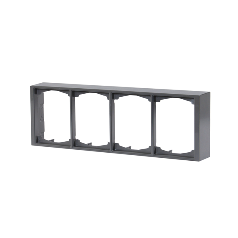 abb Surf. mount. frame impressivo 4-gang, 40/100mm, grey