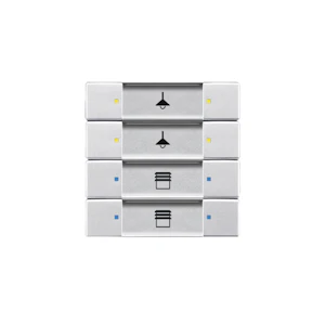 abb Push-button knx aluminium silver