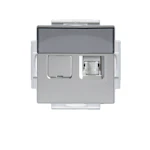 MODULARUTTAG 2XRJ-45, CAT6 UTP, ALU