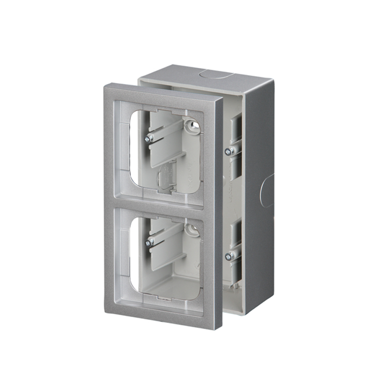 MOUNTING FRAME 2-GANG, 54/80MM, ALUMINIUM