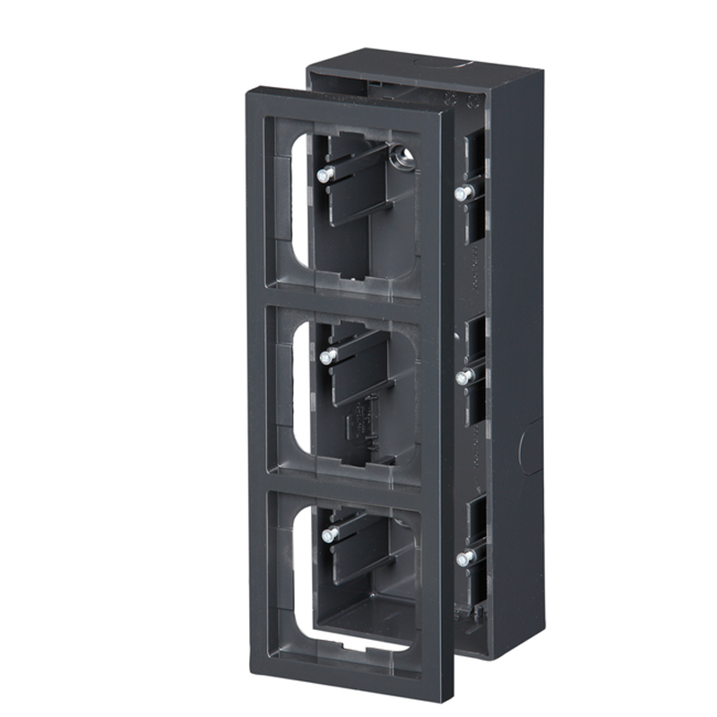 MOUNTING FRAME 3-GANG, 54/80MM, ANTHRACITE