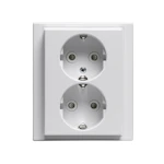 SOCKET OUTLET IMPRESSIVO SCHUKO 2-G, IP21, WHITE,50PC