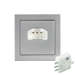 LIGHTING OUTLET DCL WALL OUTLET, 85x85 mm, ALU