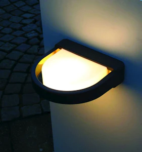 lk-design Wall luminaire origo disc alu/gr