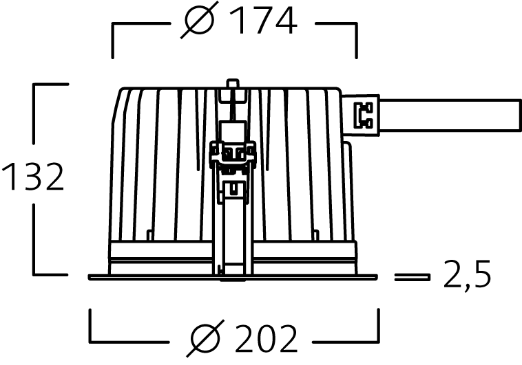 fagerhult Kattovalaisin rondo 303152 power med 2000lm 4k