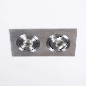 hide-a-lite Downlight armatur alu square mini 2x1w 3000k alu