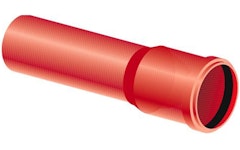 CABLE PROT.PIPE PP RED 110x4,0 SN8 6m WITH SEALING