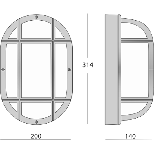 defa lighting Pinta-asennusvalaisin neptune 002r hci-e/p35w va