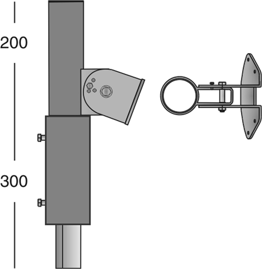 defa lighting Stolpfäste public ptx1 / h grå