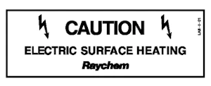 raychem (chemelex) Teippi varoitus raychem etl varoitustarra sähkölämmity