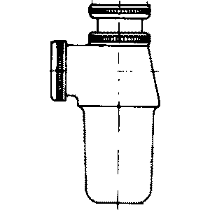 onninen Bottle trap 1 1/4 ft chrome
