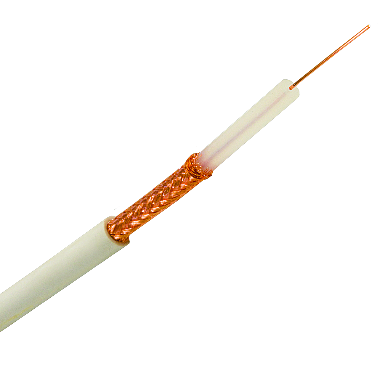 nexans Antennikaapeli nexans rg59+2x0,75 valkoinen pk100