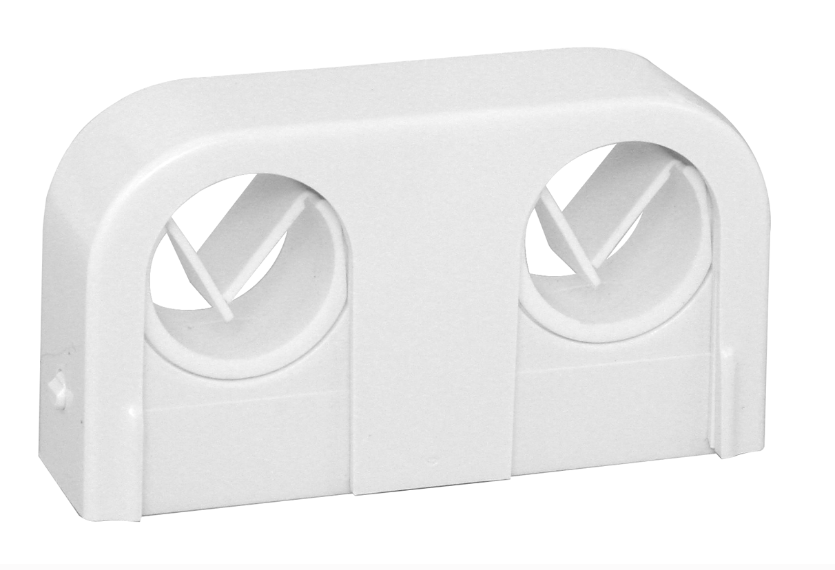 faluplast Tube clamp double snap 2-pipes 18-22mm white 10pc1416
