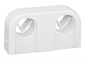 faluplast Tube clamp double snap 2-pipes 18-22mm white 10pc1416