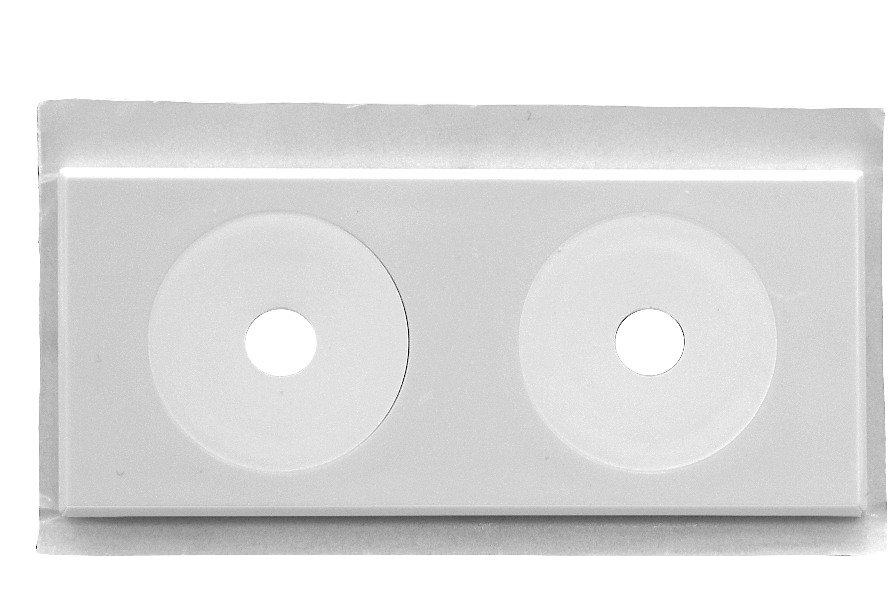 faluplast Coverplate 2 pipes 12-16mm adhesive white