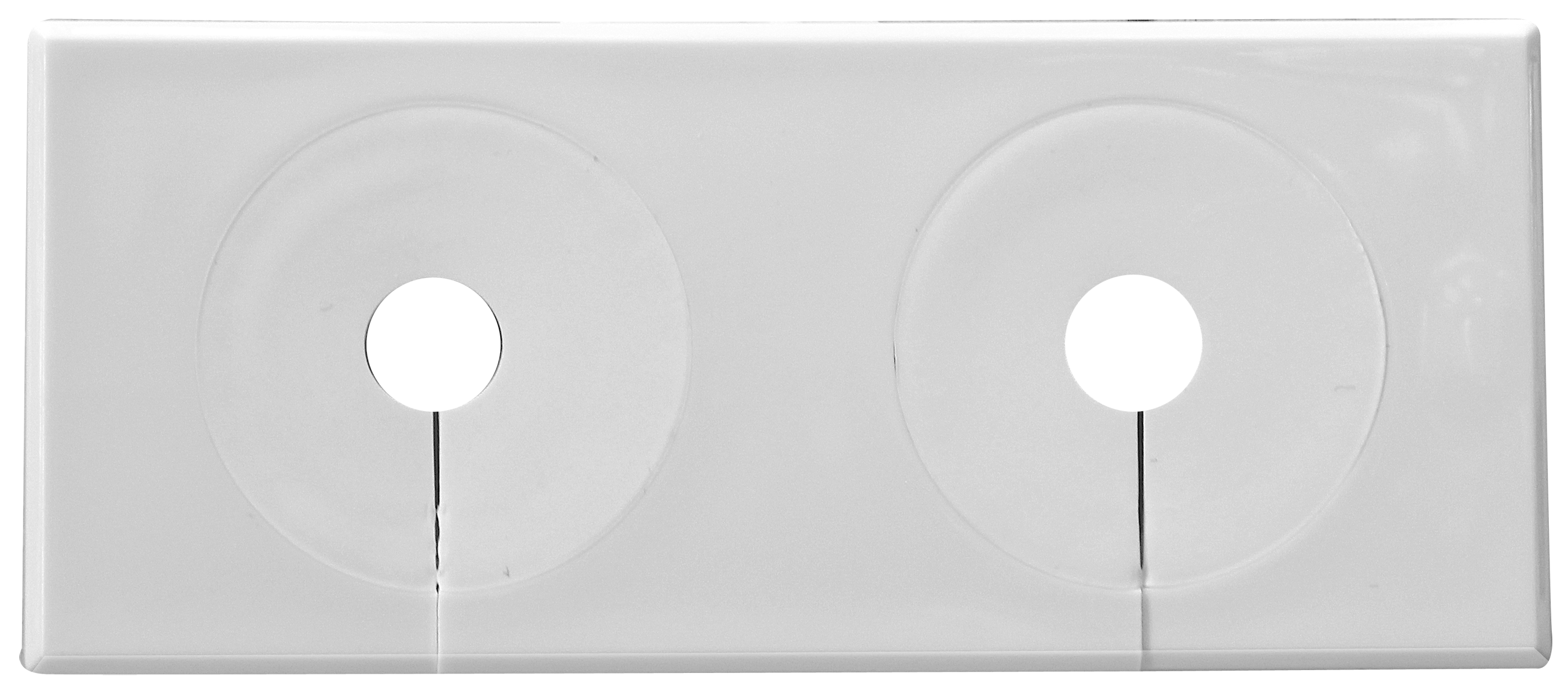 faluplast Coverplate 2 pipes 12-16mm divisible white