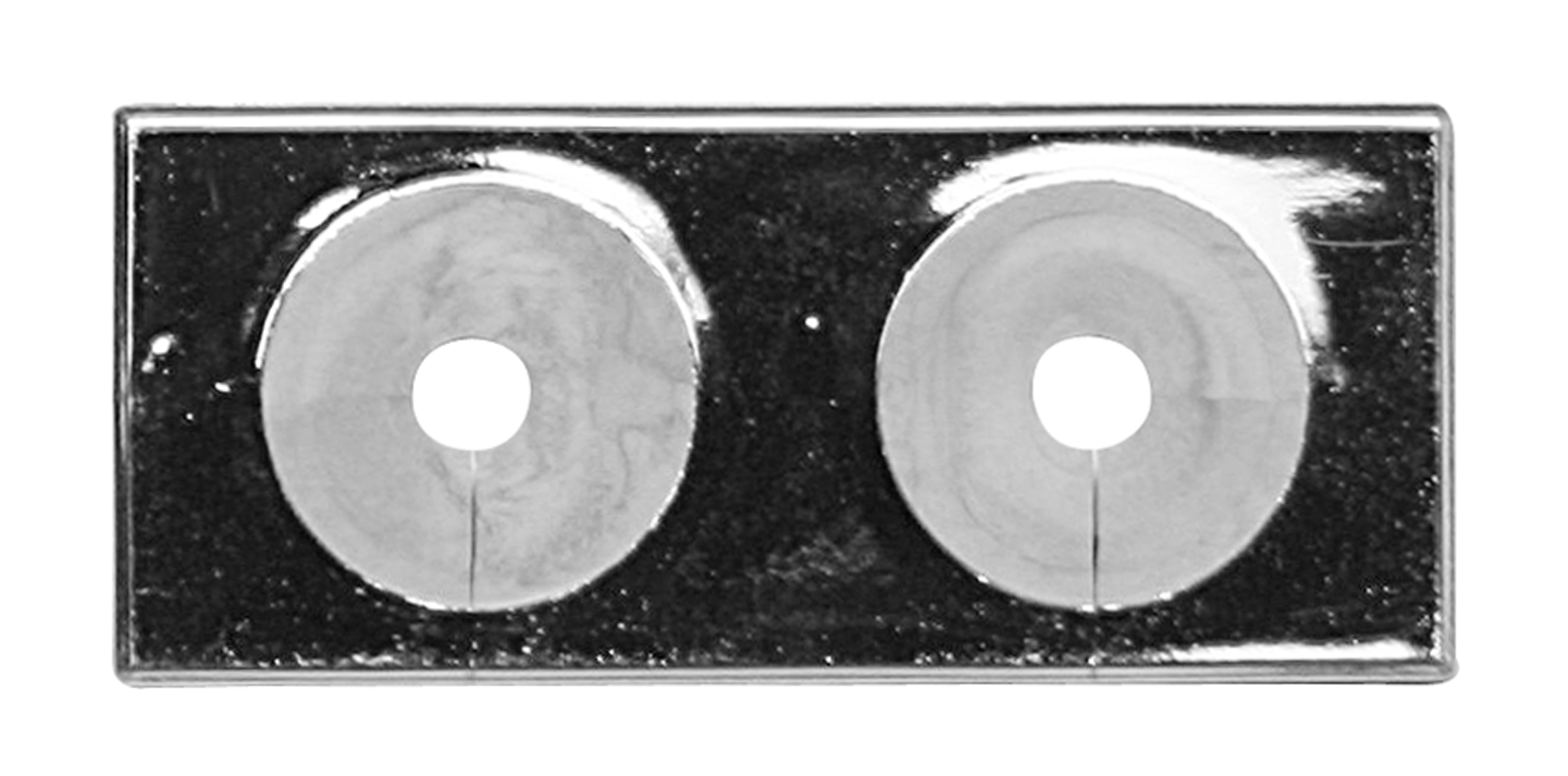 faluplast Täckbricka 2 rör öppnande 12-16mm, 40 c/c krom 10st