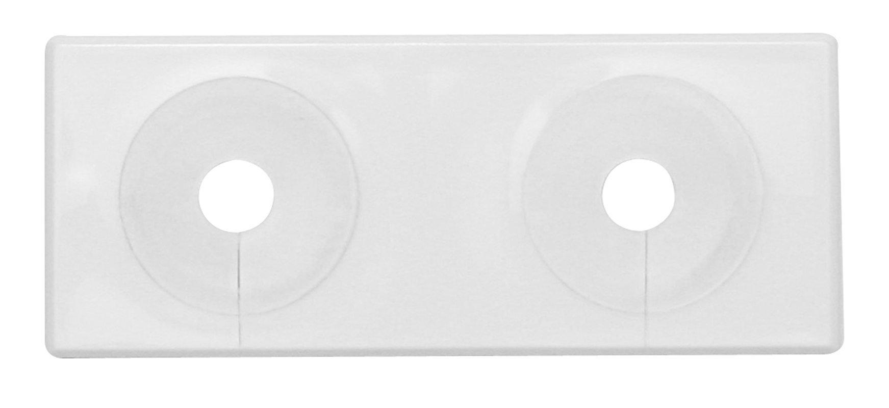 faluplast Coverplate 2 pipes 10pcs 12-22mm divisible white