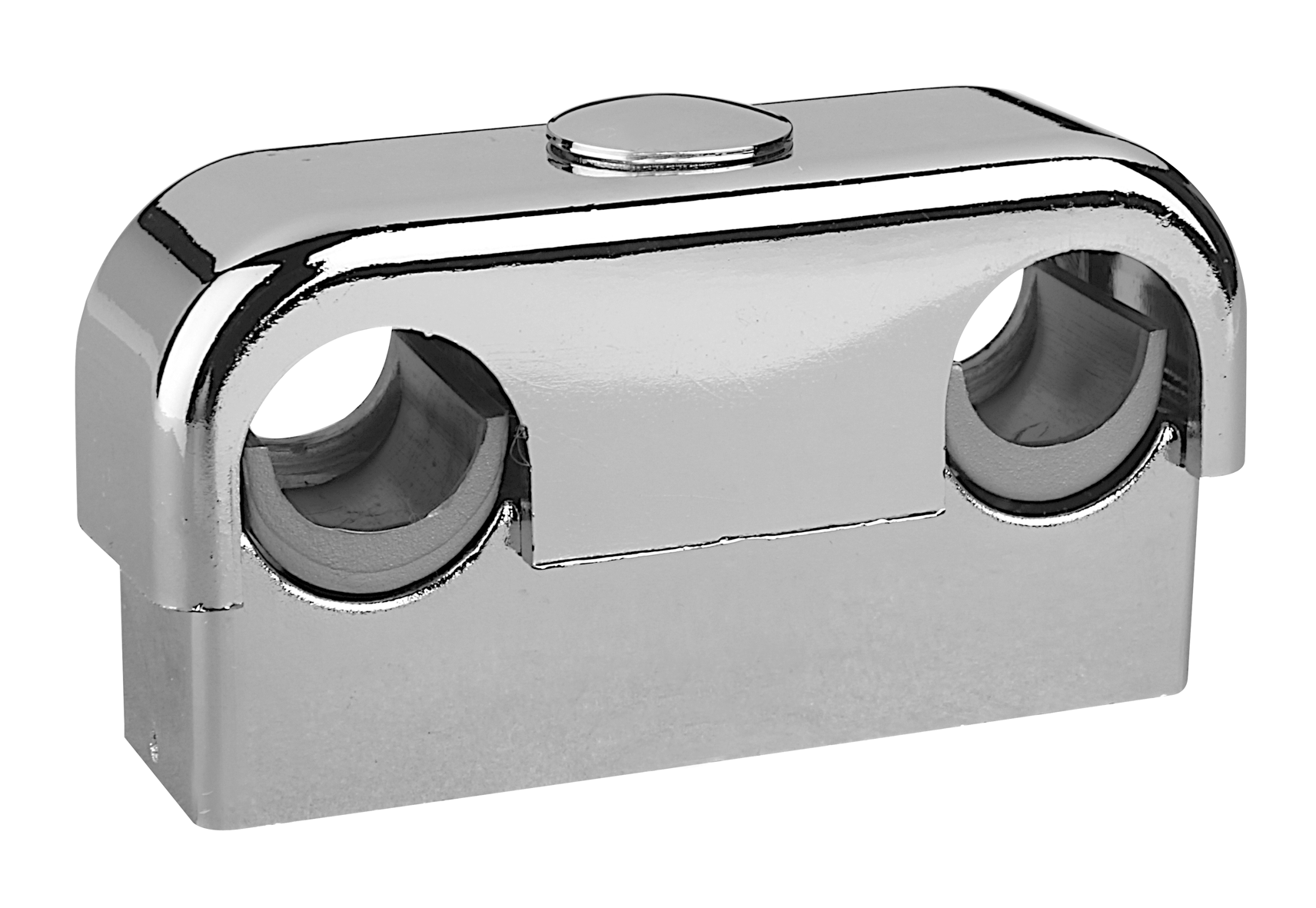 faluplast Pipe clip 2-pipes 8-15mm chrom.40cc