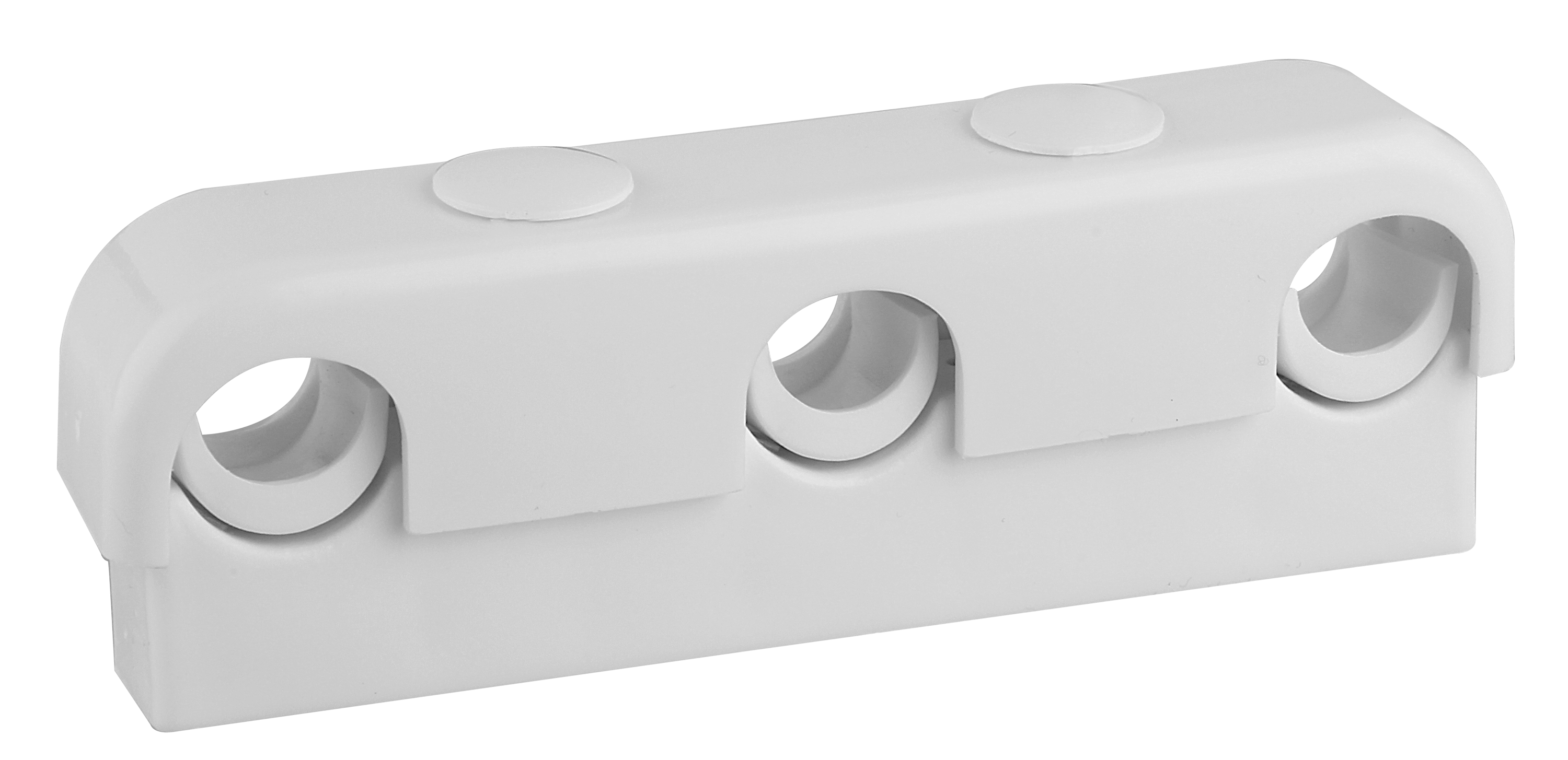 RÖRKLAMMA 3-RÖR FALUPLAST 8-15mm VIT 40 C/C