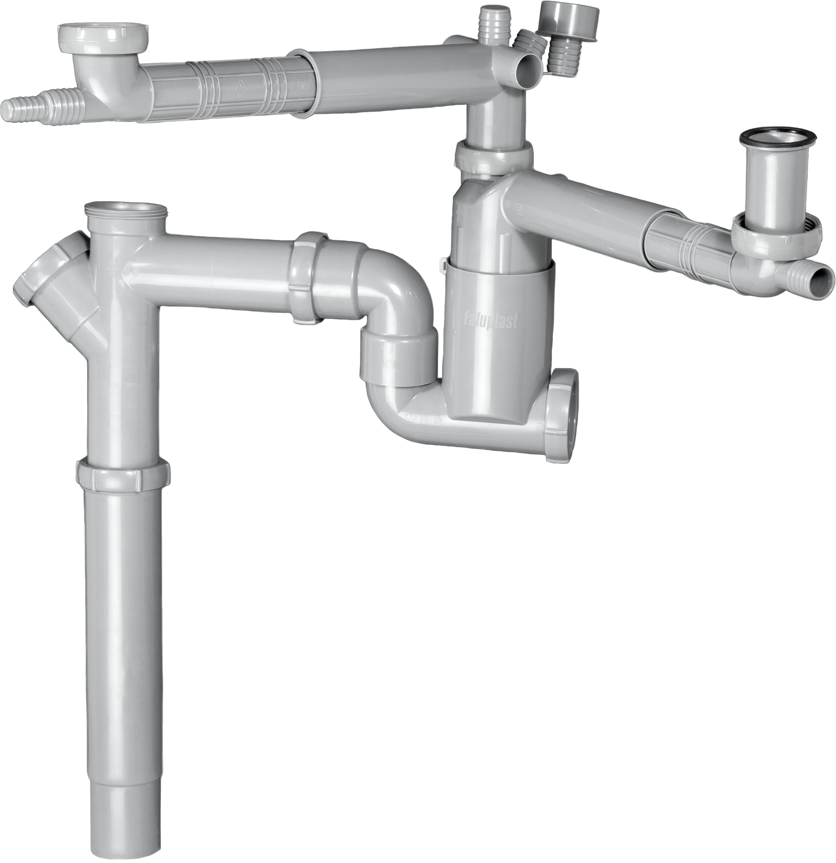 KITCHEN WATER TRAP FALUPLAST 3FLEX ADJUSTABLE