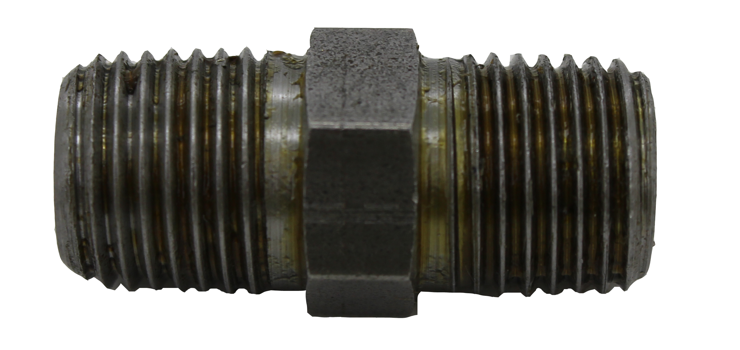HEXAGON NIPPLE 34 BLACK 1/4