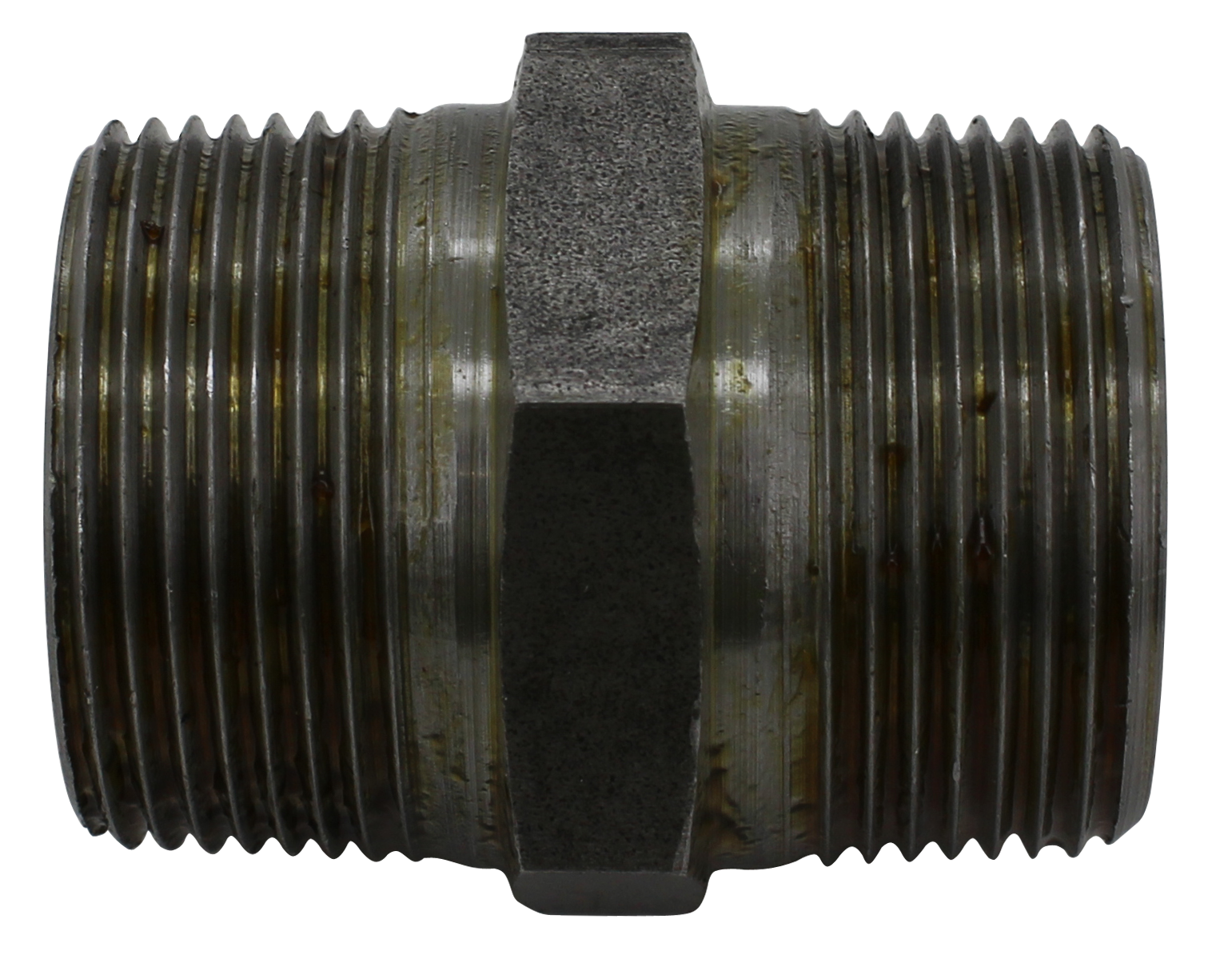 HEXAGON NIPPLE 34 BLACK 1 1/4