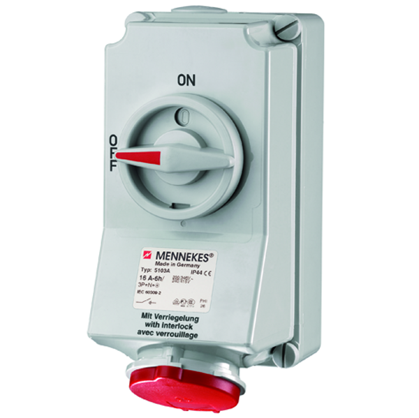 mennekes Wall mounted receptacle 5103 16a5p 6h400v - ip44