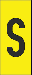 hammarprodukter Marking plate h-25 character s (height 25mm)