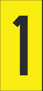 hammarprodukter Marking plate h-50 number 1 (height 50mm)