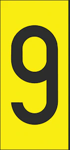 hammarprodukter Marking plate h-50 number 9 (height 50mm)