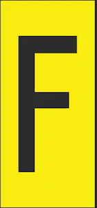 hammarprodukter Marking plate h-50 character f (height 50mm)