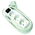 EXT CORD EARTHED 3-W 5m WITH SWITCH OPAL