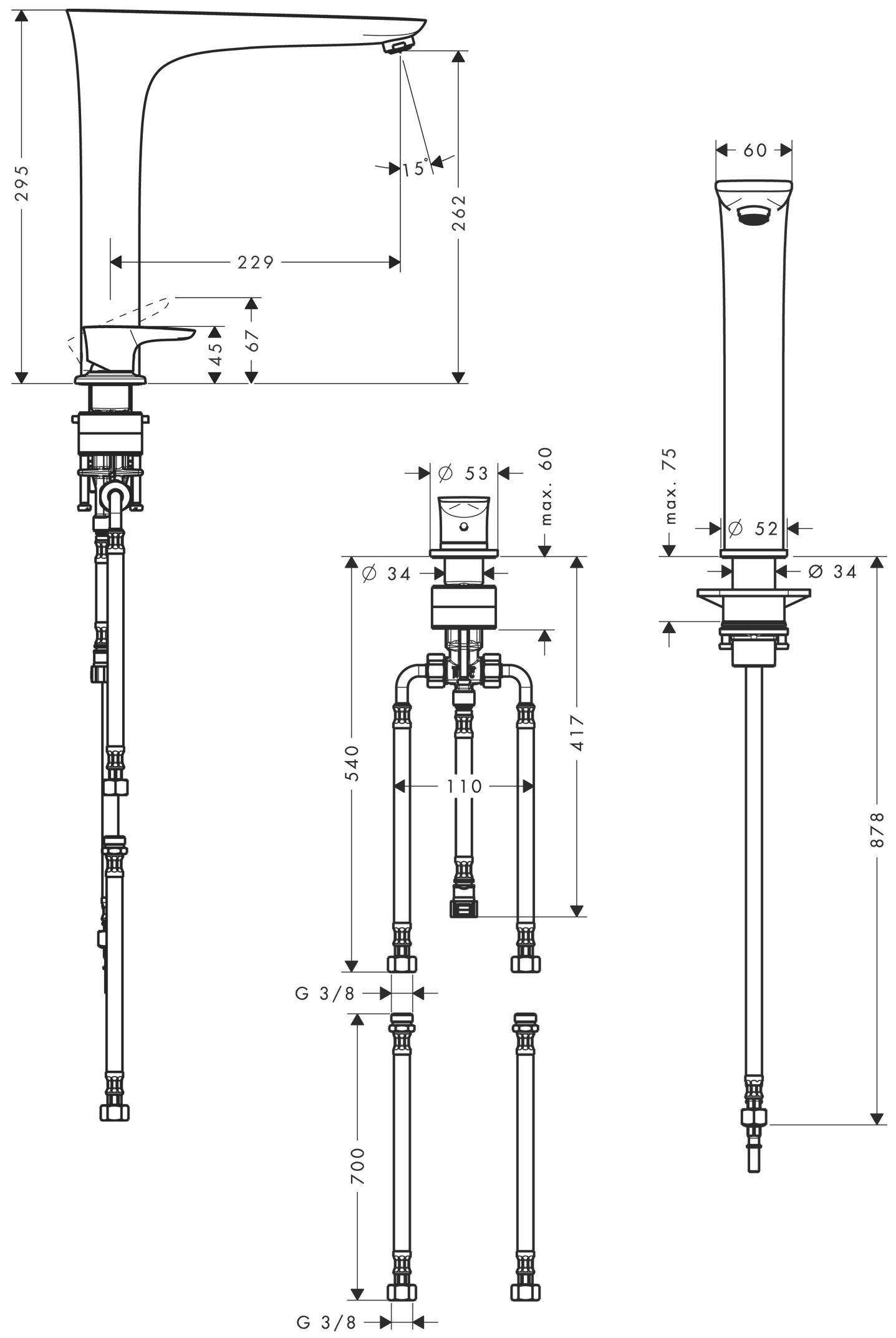 hansgrohe Kitchen mixer hansgrohe 15812800 puravida