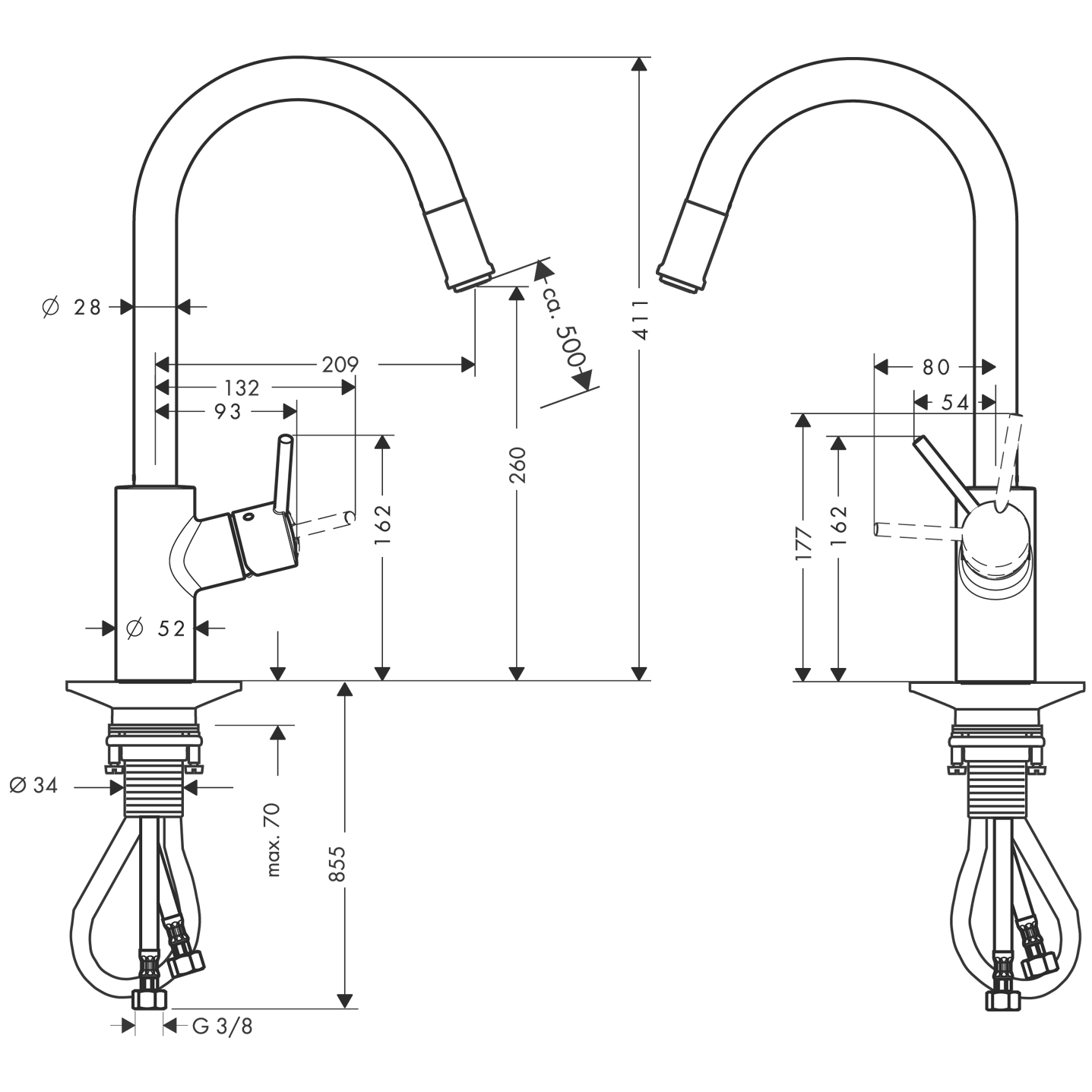 hansgrohe Keittiöhana hansgrohe 14872800 talis s2