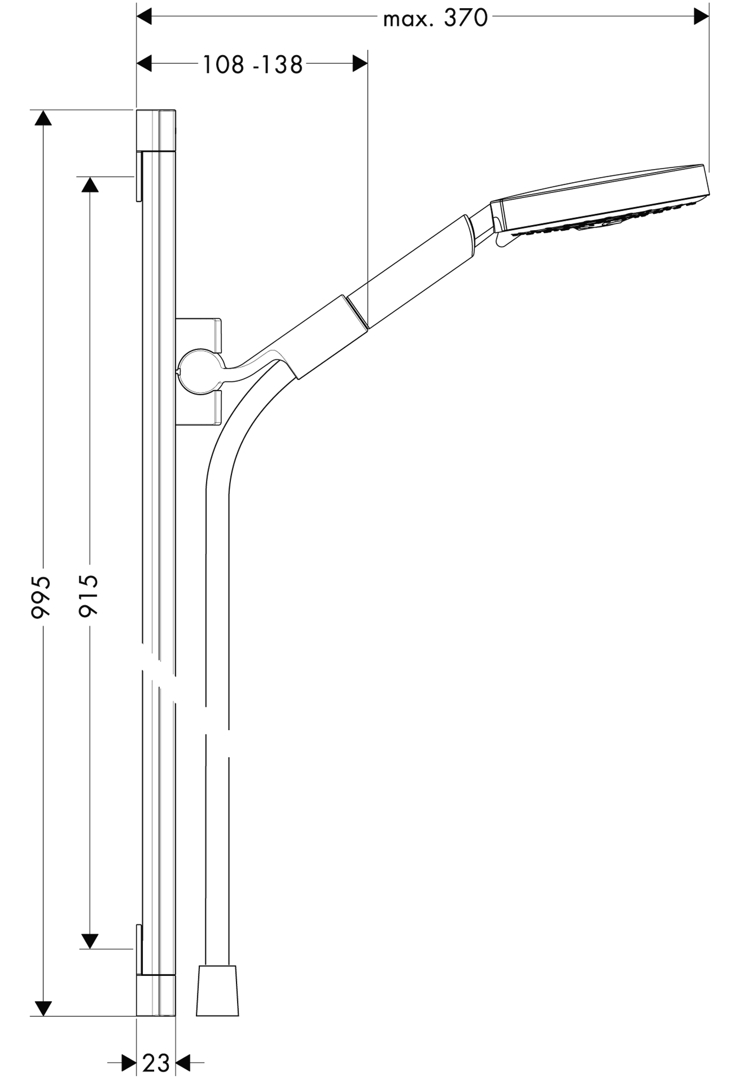 hansgrohe Duschset hansgrohe 27658000 raindance 2/unica