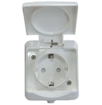 SOCKET SURFACE-TYPE IP44 1-WAY EARTHED OPAL PRO