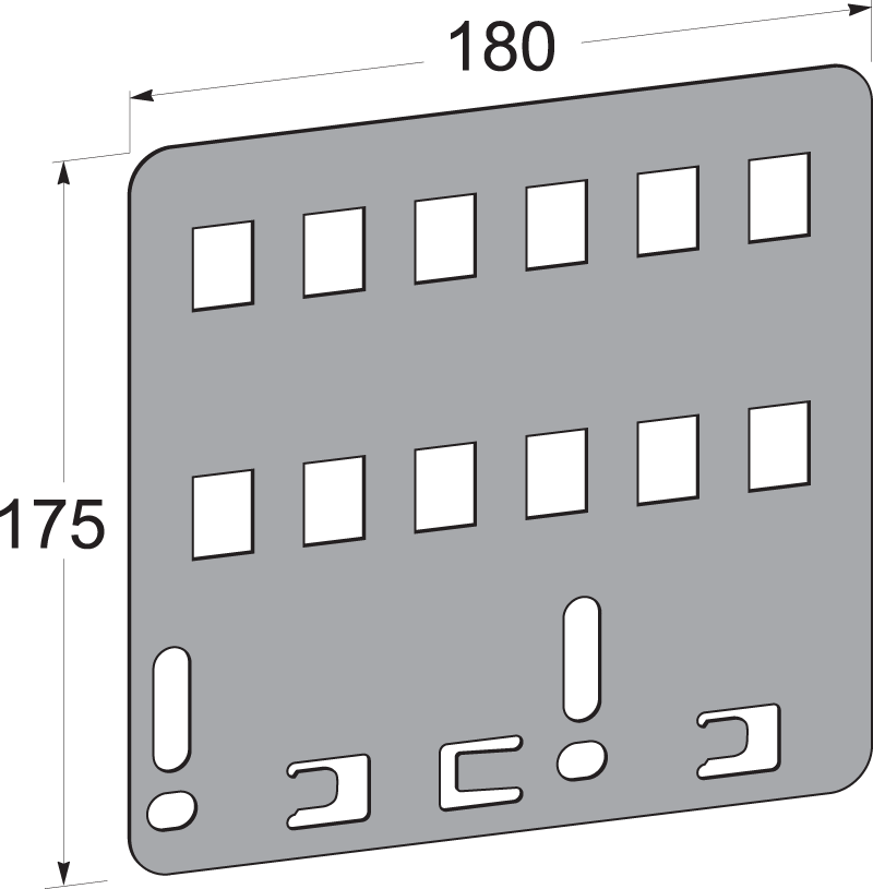 mp bolagen Montageplåt 180x175 mm