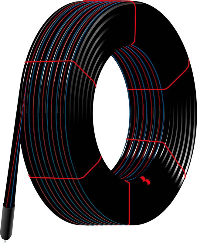 uponor Kollektor 40 pn6,3 2x100m bergsvärme kollektor 2x100m