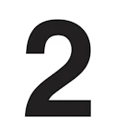 NUMMER 2 KLISTERMÄRKE 50mm