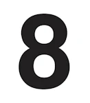 NUMMER 8 KLISTERMÄRKE 50mm