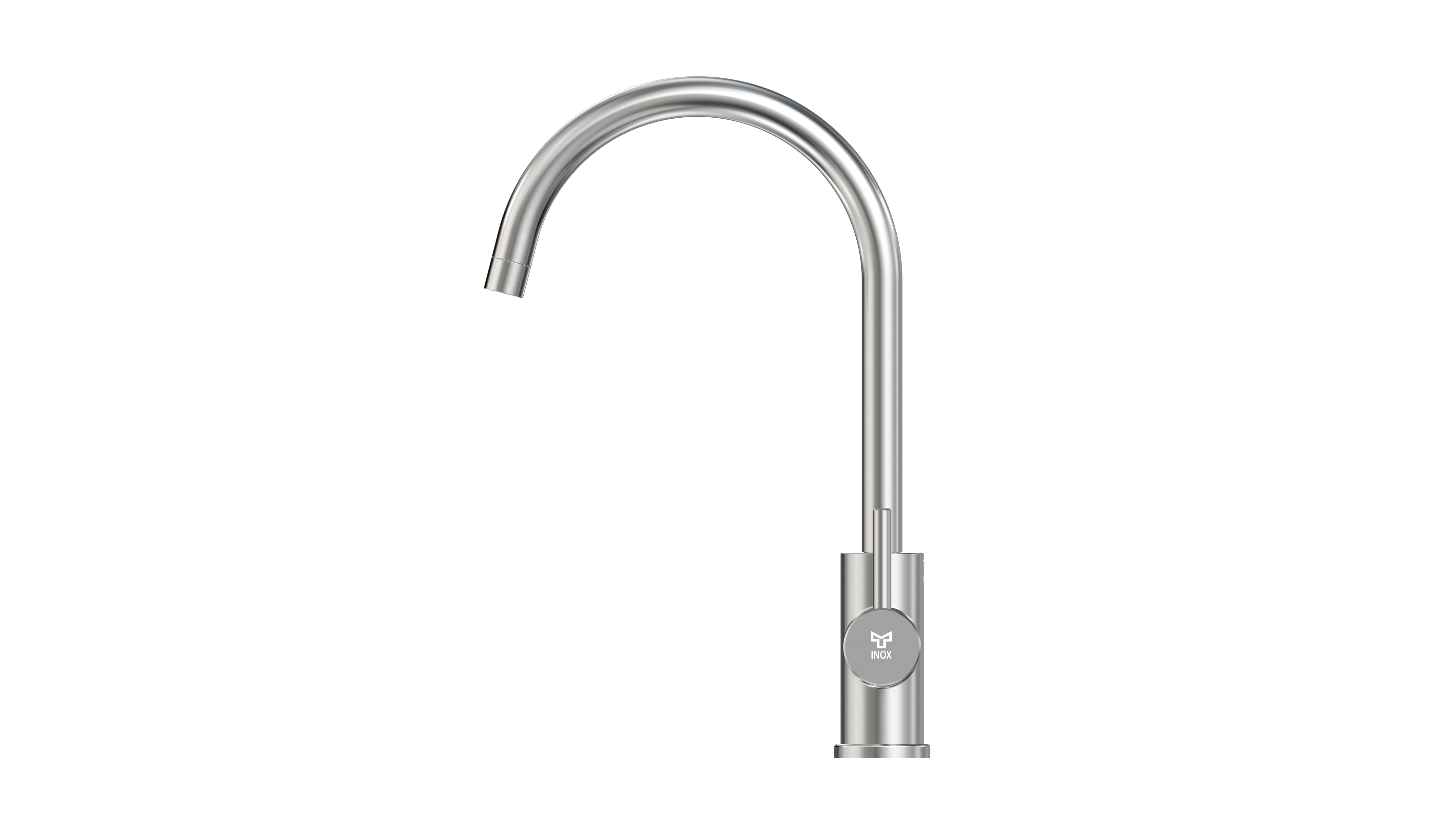 KITCHEN FAUCET INOX Q1 C-SPOUT DW, BRUSHED