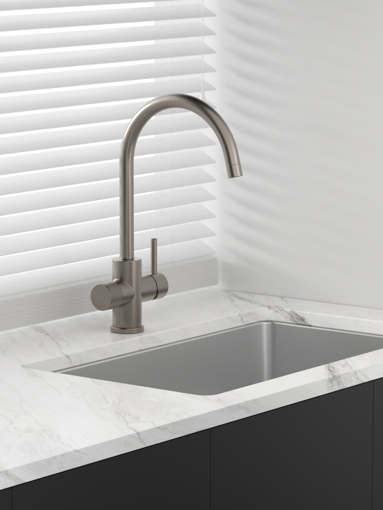 tammiholma Kitchen faucet inox q1 c-spout dw, gun metal