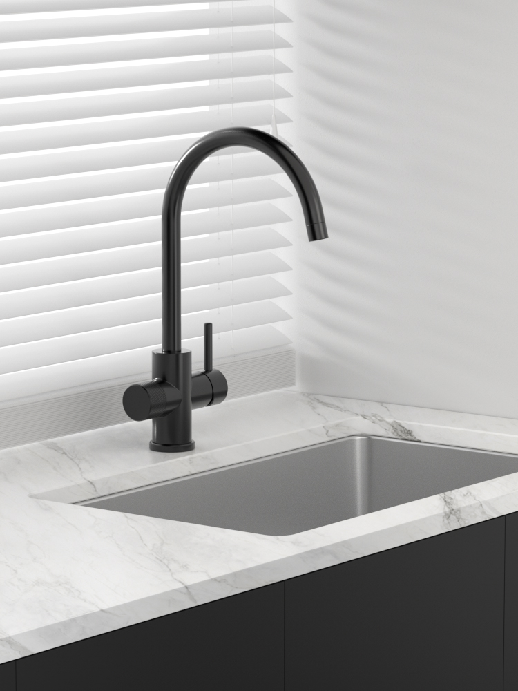 tammiholma Kitchen faucet inox q1 c-spout dw, matt black