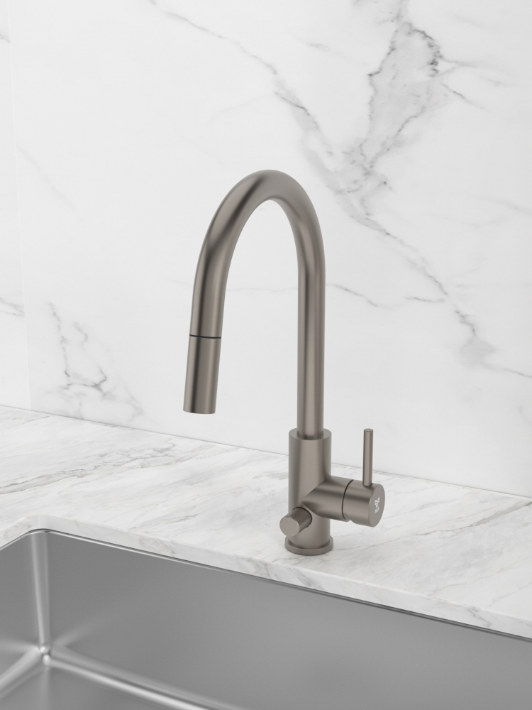 tammiholma Kitchen faucet inox q1 c-spout pull-out spray, dw, gun metal