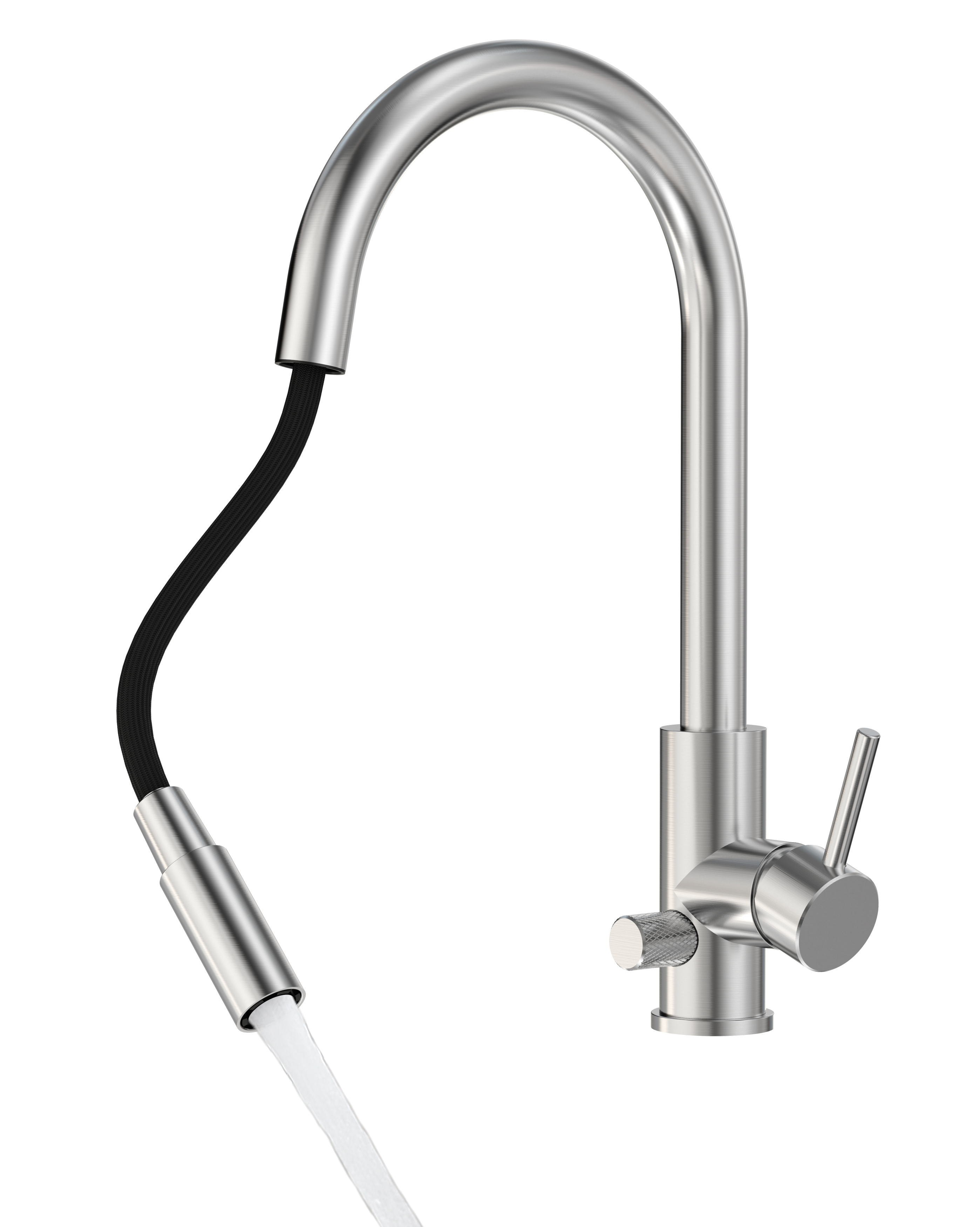 tammiholma Kitchen faucet inox q1 c-spout pull-out spray, dw, polished