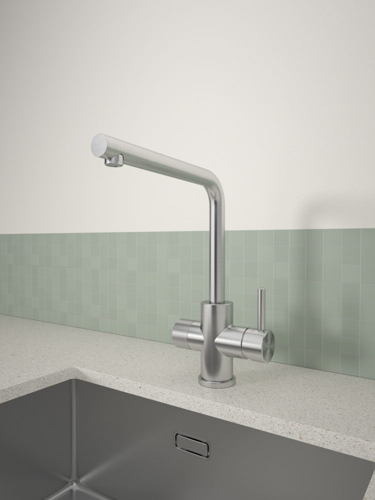 tammiholma Kitchen faucet inox q1 l-spout dw, brushed