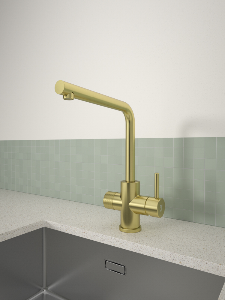 tammiholma Kitchen faucet inox q1 l-spout dw, light gold